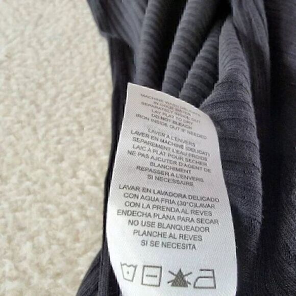 N:philanthropy Rosarita Dress Women  Black Solid Ribbed Side Slit Scoop Neck XL - Picture 11 of 16